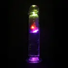 RealRock LED vibreeriv dildo iminapaga – 20 cm (8″) – läbipaistev — Foto 5