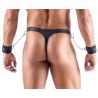 Svenjoyment Bondage vyriški stringai su antrankiais – juodi – S — Nuotrauka 4