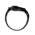 Black Leather Slim Collar with Multi-Metal Eyelets — Photo 8