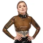 Latex Shirt with Metal Ring – Transparent – XL — Photo 2