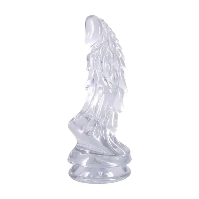 Doc Johnson Crystal Jellies Invader – fantāzijas dildo ar piesūcekni – caurspīdīgs – 21,6 cm