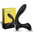 Storm melns vibrējošs teksturēts prostatas masieris – 15 cm (5.9″) — Foto 1