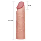 Add 1" Pleasure X Tender Penis Sleeve – TPE peenise pikendusvarruk – Värv: Flesh — Foto 5