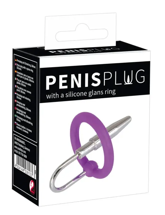 PPlug silikoninis galvutės žiedas su šlaplės plėt-likliu – violetinis