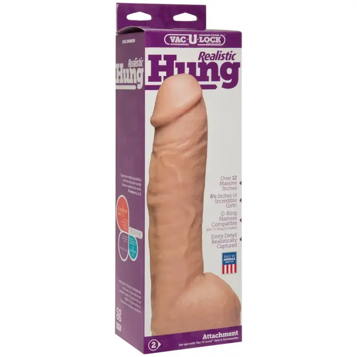 Realistiškas Hung dildo – 32 cm (12.6″) – Juodas
