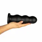 BUTTR Tactical III didelis gyslotas analinis kištukas su plokščiu siurbtuku – 18.5 cm – Juodas — Nuotrauka 2