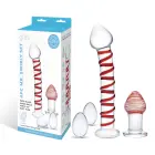 Glas Mr. Swirly – 4-piece glass set with Kegel balls and plug — Photo 5