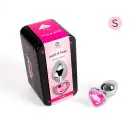 Pink Heart Metal Butt Plug – S – 7 cm (2.8″) — Photo 1