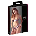 Hebe satīna apakšveļas komplekts ar krūšturi uz stīpiņām un apakšbiksēm ar atvērtu starpkāju – 80B/M — Foto 1