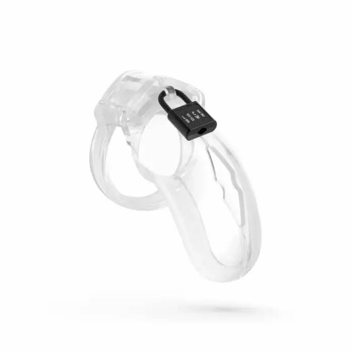 Master Series Lockdown Secure Cage Clear Medium регулируемая клетка целомудрия прозрачная