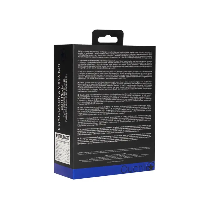 E-stim vibrējošs anālais spraudnis un erekcijas gredzens Foto 2