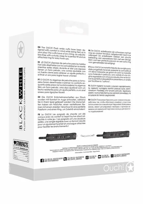 Plush Bonded Leather Ankle Cuffs - With Adjustable Straps Foto 6