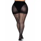 Plus size pantyhose with back seam – black — Photo 3