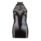 Cottelli Collection wetlook ir nėrinių suknelė – juoda – L — Nuotrauka 4