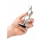 b-Vibe Stainless Steel Beaded Intimate Trainer – пробка с шариками, нержавеющая сталь – серебристый – 12,9 см, 480 г — Фото 3