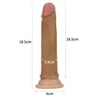 LoveToy Dual Layered Platinum Silicone Cock – realistlik kahekihiline dildo – silikoon – 17,8 cm — Foto 2