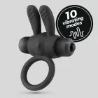 Pluto Vibrating Cock Ring with Bullet – Black — Photo 5
