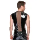 Black Level Sleeveless Vinyl Shirt with Net Inserts – Black – 2XL — Photo 5