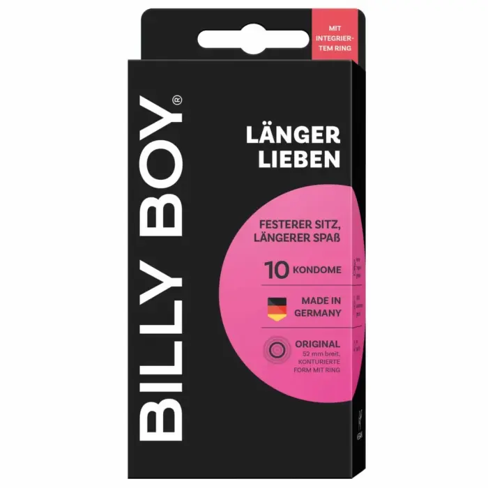 Billy Boy Langer Lieben Premium prezervatīvi ar aiztures efektu – 10 gab.