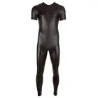 Wet look Men's Catsuit – Black – XL — Photo 5