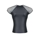 RFP regnes fetish planet Men's Wetlook T-Shirt with Mesh Sleeves – Black – XL — Photo 4