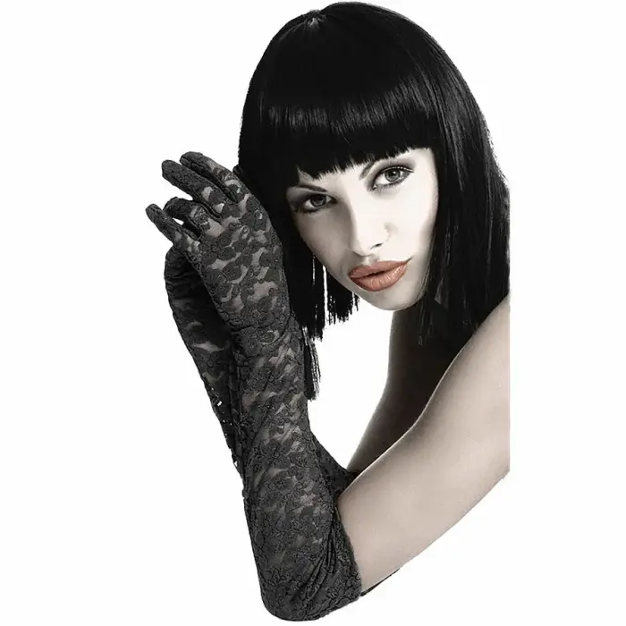 Chilirose CR 3071 Elegant Black Lace Gloves – Black