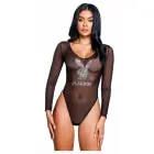 Playboy Sparkling Bunny Teddy - tinklelio ir atlasinis bodis su rhinestones dekoru – XL — Nuotrauka 1