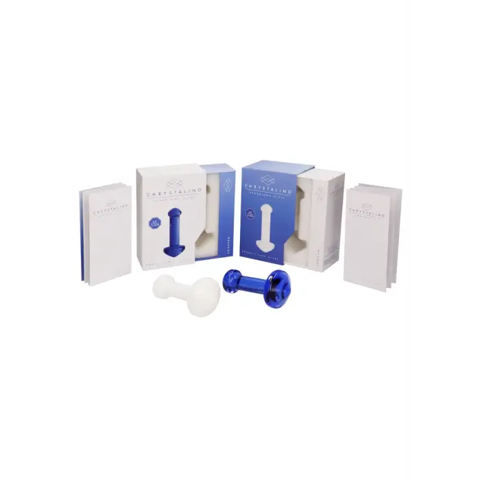 Stikla dildo – 15 cm (6″) – Zils Foto 4