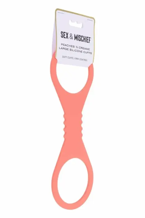 PEACHES 'N CREAME Large Silicone Cuffs – манжеты – силикон – персиковый – 27 см