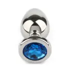 Jeweled Butt Plug – S – Blue — Photo 3