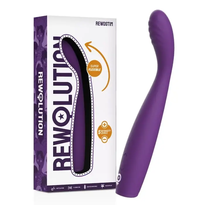 Rewolution REWOSTIM lankstus silikoninis vibratorius – 19 cm (7.5″)