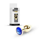 Plug-Jewellery Gold Anal Plug – 7 cm (2.8″) – Dark Blue — Photo 10