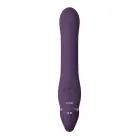 Ai strapless strap-on vibratorius su dviguba vibracija ir oro bangų stimuliatoriumi – violetinis — Nuotrauka 2