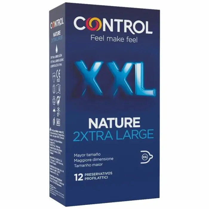 Control Nature XXL Extra Large Anatomical Latex Condoms – 12 pcs