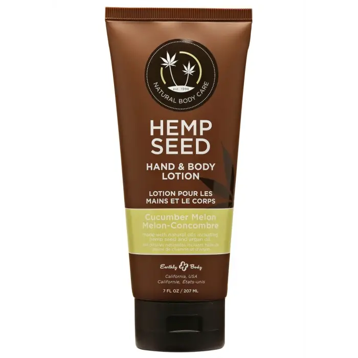 Earthly Body hemp seed hand & body lotion – cucumber-melon – 207 ml