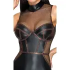Cottelli PARTY Matte Look and Mesh Dress – Black – S — Photo 4