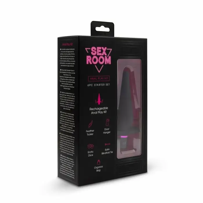 SEX ROOM Anal Play Kit – vibrating plug set with accessories, USB rechargeable
