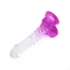 Kiotos Cox spalvotas dildo – 22.5 cm (9″) – skaidrus/violetinis — Nuotrauka 6