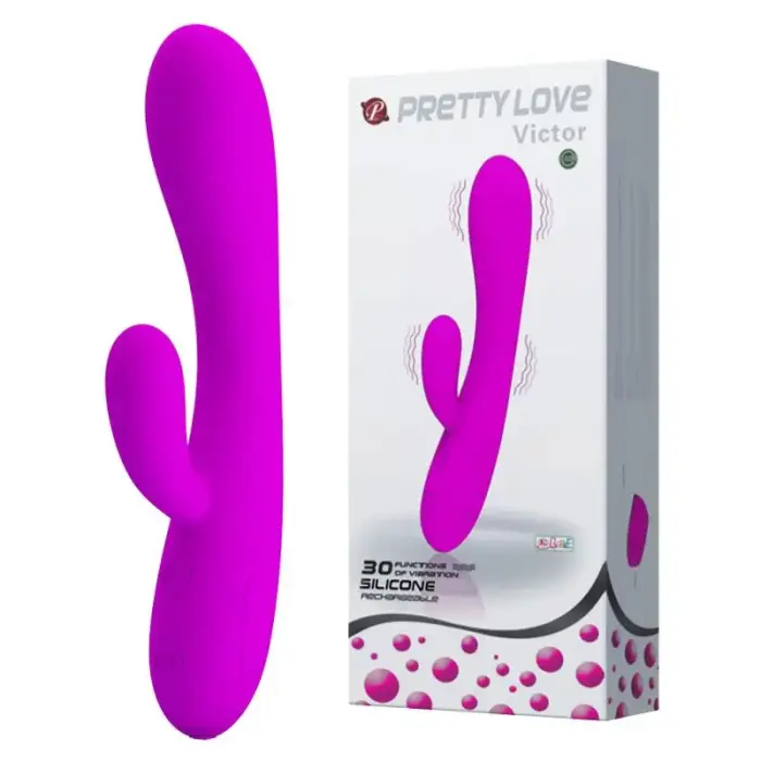 PRETTY LOVE Victor вибратор с двумя моторами USB – 30 функций
