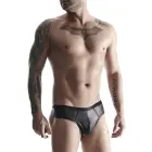 Vīriešu wet look brazīliešu biksītes – XXL – melnas Foto 1