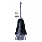 Sportsheets Cougar Faux Fur Flogger – флоггер из искусственного меха – тёмно-синий – 33 см — Фото 1