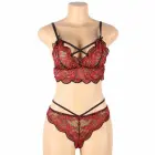 Subblime Two-Piece Lace Lingerie Set – Red & Black – L/XL — Photo 8