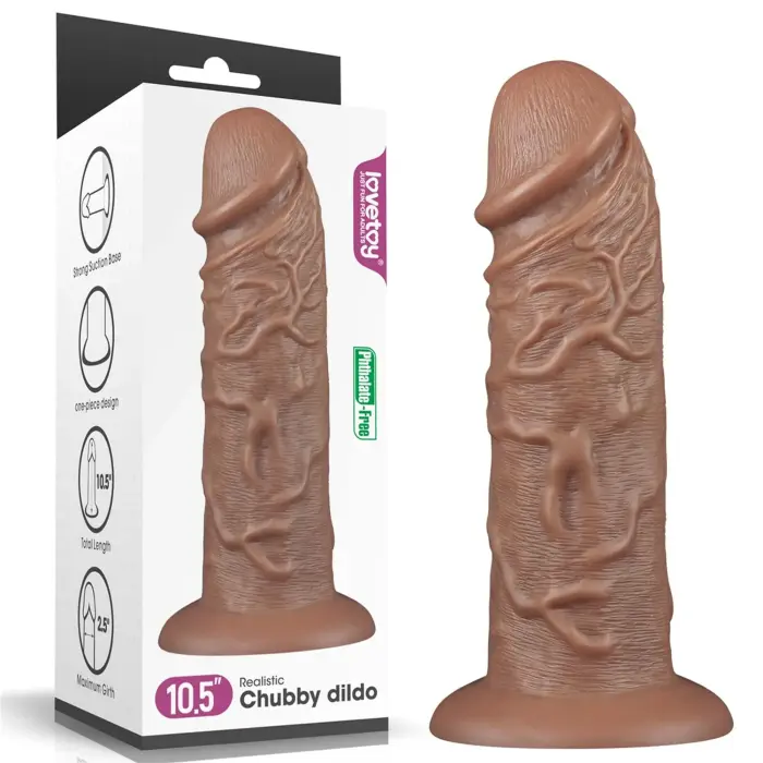 LoveToy Legendary Realistic Chubby Dildo – реалистичный дилдо – ПВХ – телесный – 26,7 см