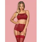 Lividia 3-Piece Lingerie Set – Red – S/M — Photo 1