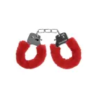 Pleasure Furry Handcuffs – Red — Photo 3