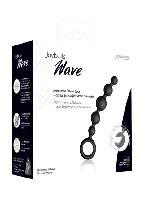 Joyballs Wave analinių karoliukų grandinėlė – 10 cm – Juodas Photo