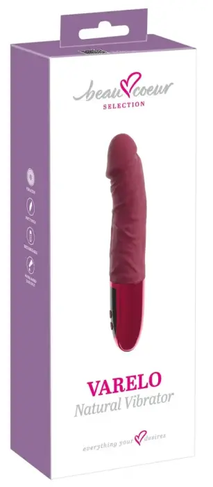 beau cœur Varelo Реалистичный вибратор-пенис – 23 cm (9″) – красный