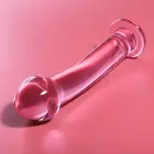 Ibiza Nebula Series Model 11 stikla dildo – 16 cm (6.3″) – rozā — Foto 2
