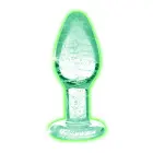 Glow-In-The-Dark Glass Butt Plug – S – 7 cm – Green — Photo 4
