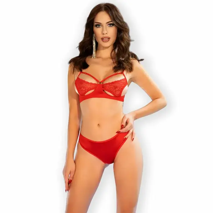 Chilirose CR 4676 комплект белья из двух предметов – красный – S